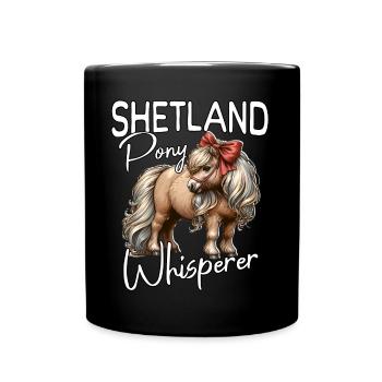 Shetland Pony Flüsterer - Tasse einfarbig - Schwarz - Vorne
