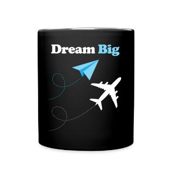 Grand avion de rêve - Mug uni - noir - Devant