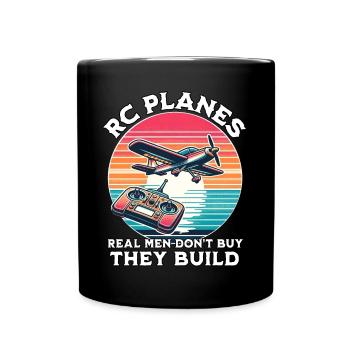 Maquette d’avion - Mug uni - noir - Devant