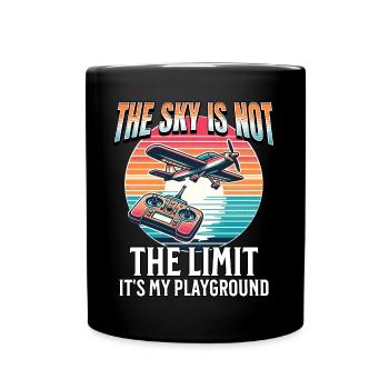 Avion RC - Mug uni - noir - Devant