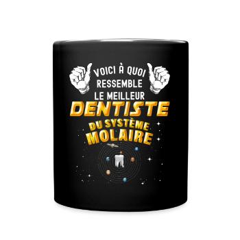 Male Dentist Solar Molar System - Full Colour Mug - black - Front