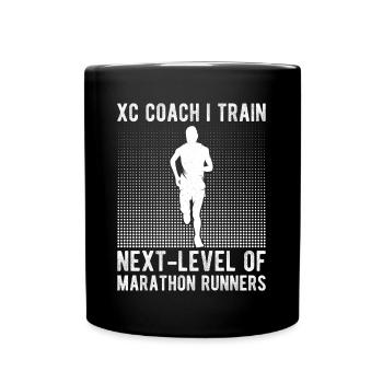 Design de coureur de cross-country - Entraîneur XC - Course à pied - Mug uni - noir - Devant