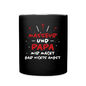 Masseur Spruch Massage Lustiges Masseur Geschenk - Tasse einfarbig - Schwarz - Vorne