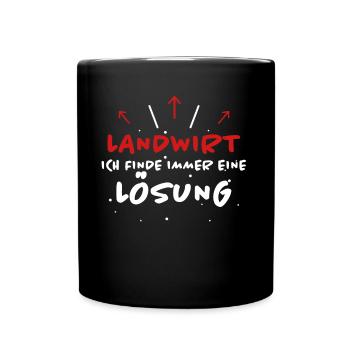 Landwirt Spruch Traktor Lustiges Landwirt Geschenk - Tasse einfarbig - Schwarz - Vorne