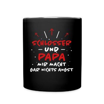 Schlosser Spruch Beruf Lustiges Schlosser Geschenk - Tasse einfarbig - Schwarz - Vorne