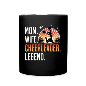 Cheerleader Cheerleading - Full Colour Mug - black - Front