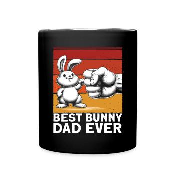 Best Bunny Dad Ever - Full Colour Mug - black - Front