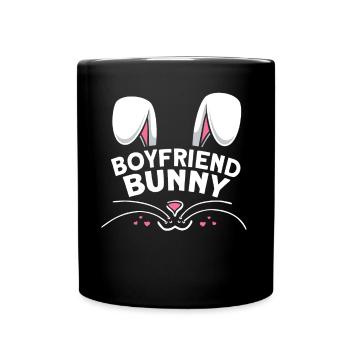 Petit ami lapin - Mug uni - noir - Devant