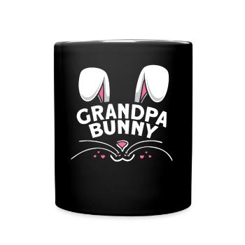 Grandpa Bunny - Full Colour Mug - black - Front