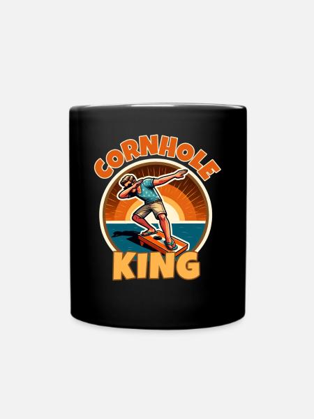 Cornhole King - Full Colour Mug - black