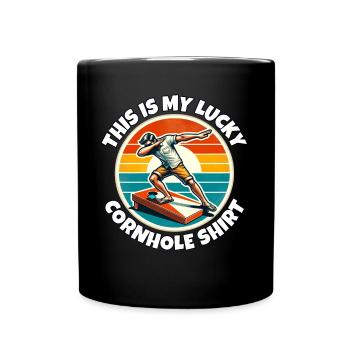 Cornhole chanceux - Mug uni - noir - Devant