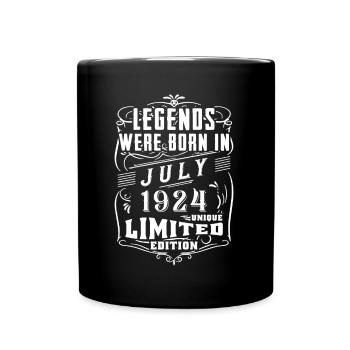 Geburtstag Juli 1924 Jahr Limited Edition - Tasse einfarbig - Schwarz - Vorne