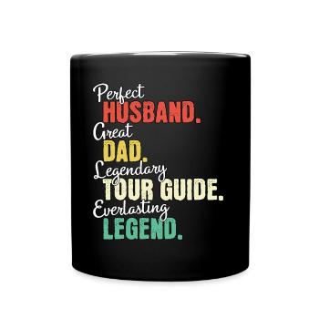 Tour Guide Papa - Tasse einfarbig - Schwarz - Vorne