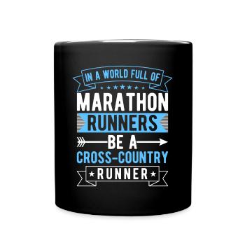 Design de coureur de cross-country - Entraîneur XC - Course à pied - Mug uni - noir - Devant