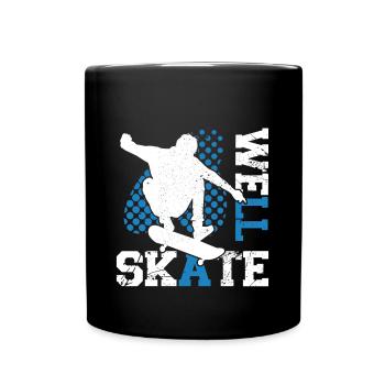 Art de skateboard pour garçons filles hommes cadeaux de skateboard - Mug uni - noir - Devant