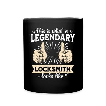 Serrurier légendaire - Mug uni - noir - Devant