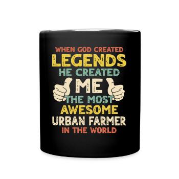 Urban Farmer - Tasse einfarbig - Schwarz - Vorne