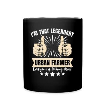 Fermier urbain légendaire - Mug uni - noir - Devant