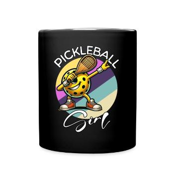 Pickleball Girl - Full Colour Mug - black - Front