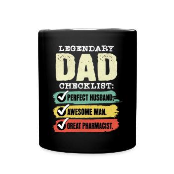 Papa Pharmazeut Vatertag - Tasse einfarbig - Schwarz - Vorne