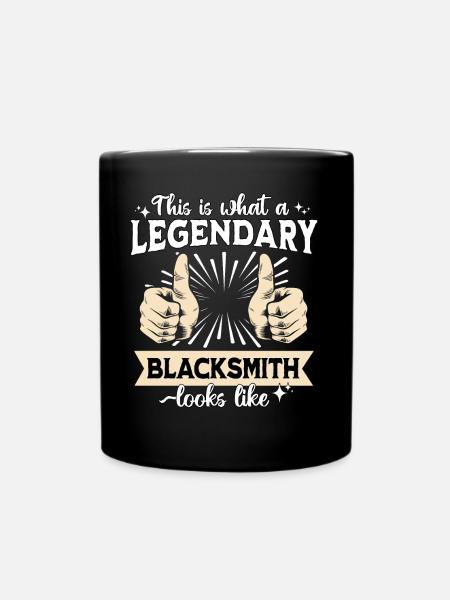 Legendärer Schmied - Tasse einfarbig - Schwarz