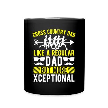 Coureur de fond et entraîneur de cross-country - Cross unique - Mug uni - noir - Devant