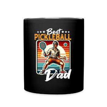 Pickleball Papa - Tasse einfarbig - Schwarz - Vorne