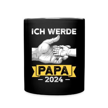 Je serai papa en 2024 - Mug uni - noir - Devant