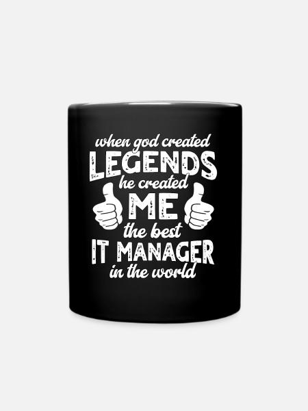 Bester IT Manager Legende - Tasse einfarbig - Schwarz