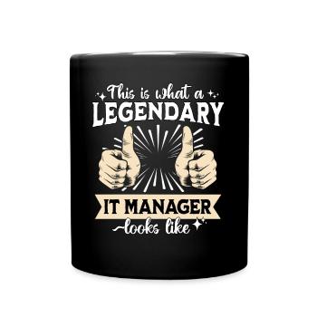 Legendary IT Manager - Full Colour Mug - black - Front