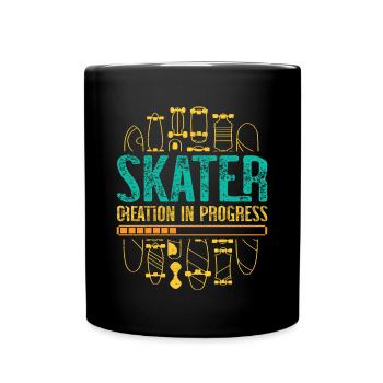 Conception de planche à roulettes pour skateboarder - Mug uni - noir - Devant