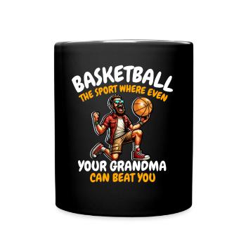 Drôle de dicton de basket-ball - Mug uni - noir - Devant