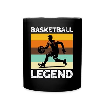Légende du basket-ball - Mug uni - noir - Devant