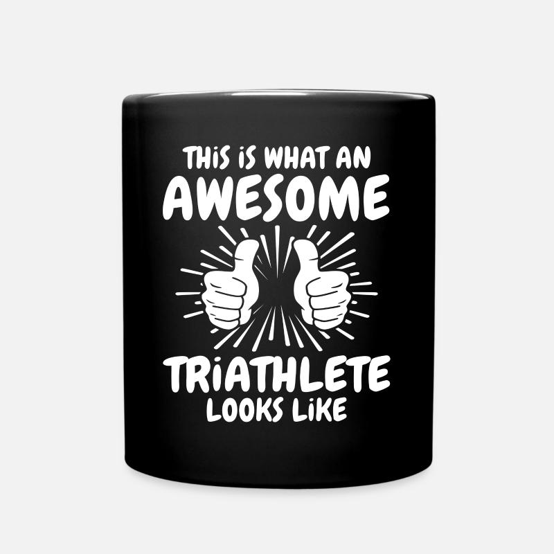 Triathlet - Tasse einfarbig - Schwarz