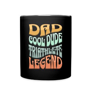 Papa Triathlet - Tasse einfarbig - Schwarz - Vorne