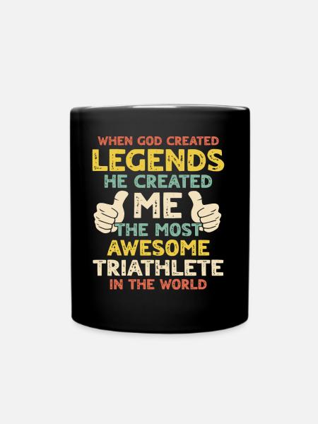 Triathlet - Tasse einfarbig - Schwarz