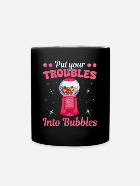 Troubles dans les bulles Chewing-gum Nostalgie - Mug uni - noir