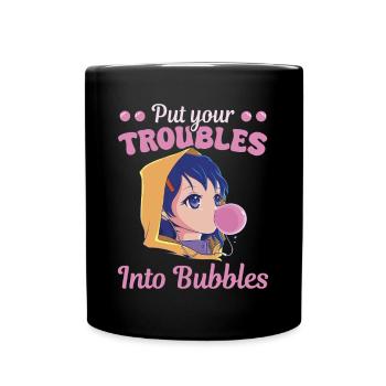 Candy Bubblegum Women Troubles Into Bubbles - Mug uni - noir - Devant