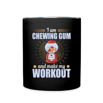 Chewing Gum And Make My Workout Kaugummi - Full Colour Mug - black - Front