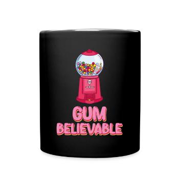Gum Believable Kaugummi Wortspiel Chewing Gums - Tasse einfarbig - Schwarz - Vorne