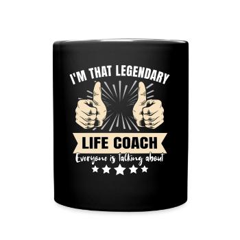 Legendary Life Coach - Full Colour Mug - black - Front