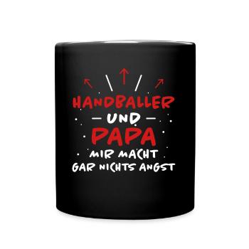 Handball Spruch Sport Lustiges Handballer Geschenk - Tasse einfarbig - Schwarz - Vorne