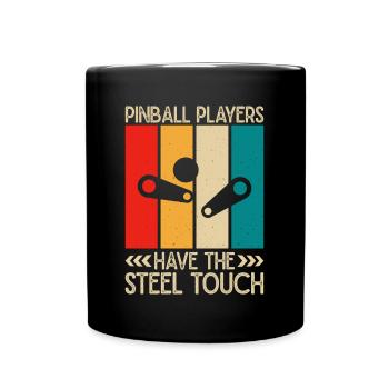 Les joueurs de flipper ont le flipper rétro Steel Touch - Mug uni - noir - Devant