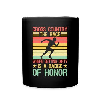 Cadeaux amusants pour coureur de course à pied XC Édition unique - Mug uni - noir - Devant
