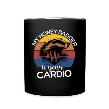 Honey Badger ECG Honey Badger Heart Line - Mug uni - noir - Devant