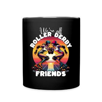 Dictons sur le roller derby - Mug uni - noir - Devant