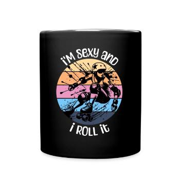 Dictons sur le roller derby - Mug uni - noir - Devant