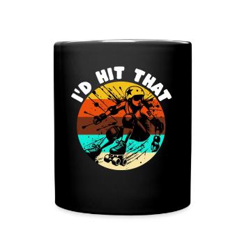 Dictons sur le roller derby - Mug uni - noir - Devant