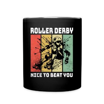 Dictons sur le roller derby - Mug uni - noir - Devant