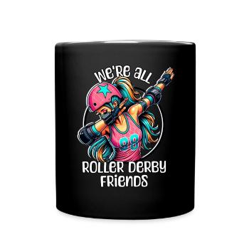 Dictons sur le roller derby - Mug uni - noir - Devant